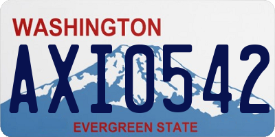 WA license plate AXI0542