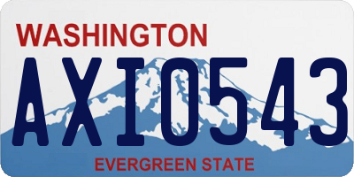 WA license plate AXI0543