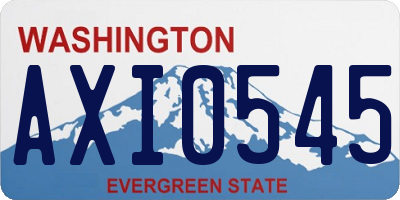 WA license plate AXI0545