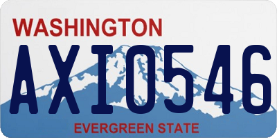 WA license plate AXI0546