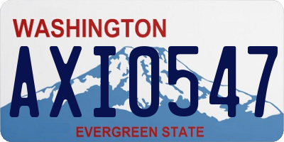 WA license plate AXI0547