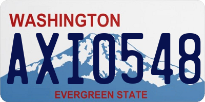 WA license plate AXI0548