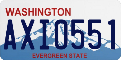 WA license plate AXI0551