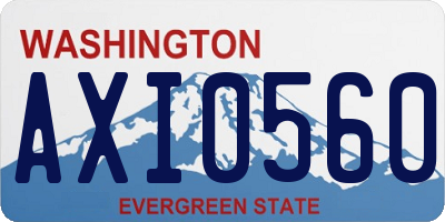 WA license plate AXI0560