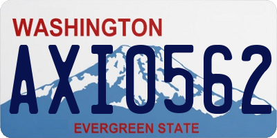 WA license plate AXI0562