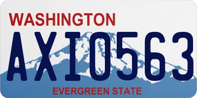 WA license plate AXI0563