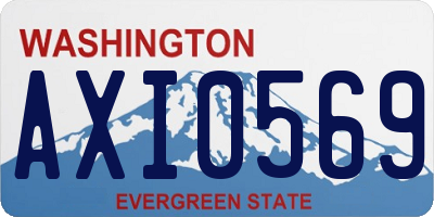 WA license plate AXI0569