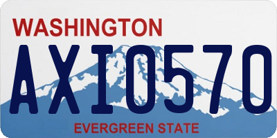 WA license plate AXI0570