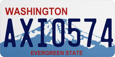 WA license plate AXI0574