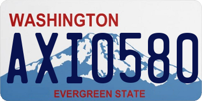 WA license plate AXI0580