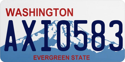 WA license plate AXI0583
