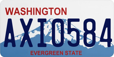 WA license plate AXI0584