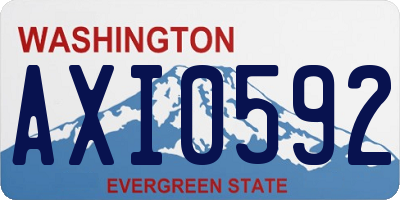 WA license plate AXI0592