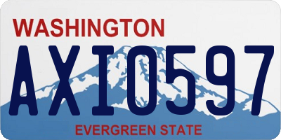 WA license plate AXI0597