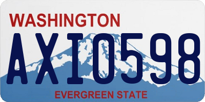 WA license plate AXI0598