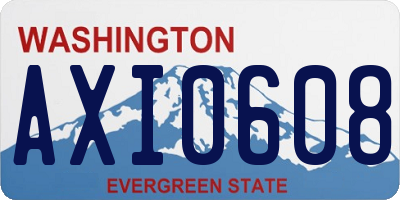 WA license plate AXI0608