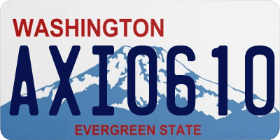 WA license plate AXI0610