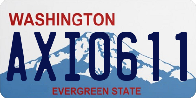 WA license plate AXI0611