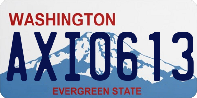 WA license plate AXI0613