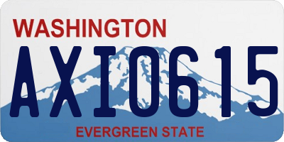 WA license plate AXI0615