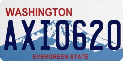 WA license plate AXI0620