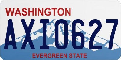 WA license plate AXI0627