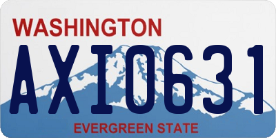 WA license plate AXI0631