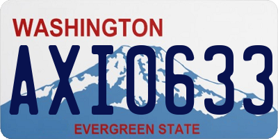 WA license plate AXI0633