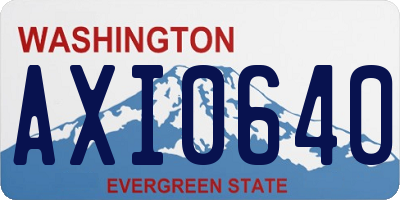 WA license plate AXI0640