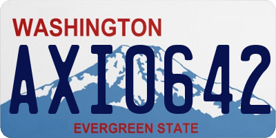 WA license plate AXI0642