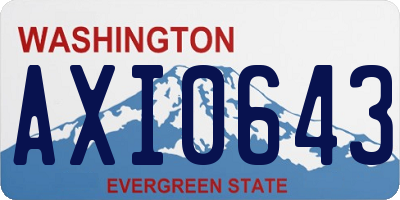 WA license plate AXI0643