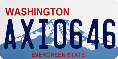 WA license plate AXI0646