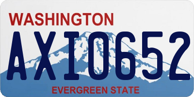 WA license plate AXI0652