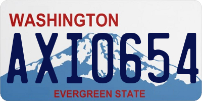 WA license plate AXI0654