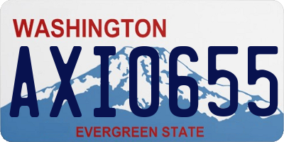 WA license plate AXI0655