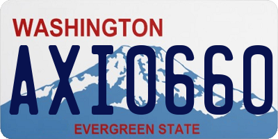 WA license plate AXI0660