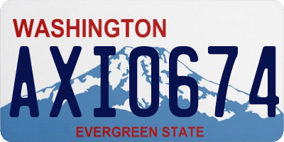 WA license plate AXI0674