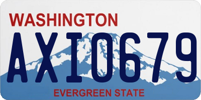 WA license plate AXI0679