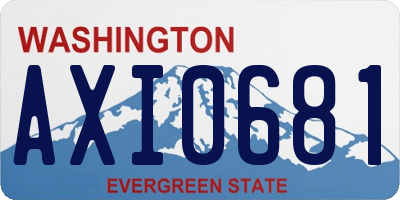WA license plate AXI0681