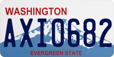 WA license plate AXI0682