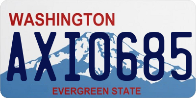 WA license plate AXI0685