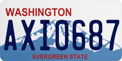 WA license plate AXI0687