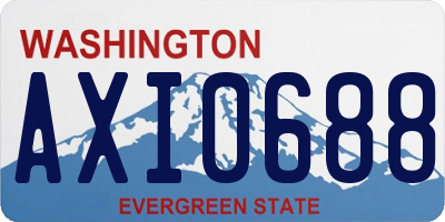 WA license plate AXI0688