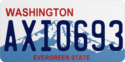 WA license plate AXI0693