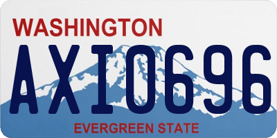 WA license plate AXI0696