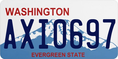 WA license plate AXI0697