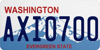 WA license plate AXI0700