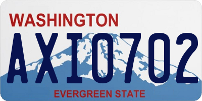 WA license plate AXI0702