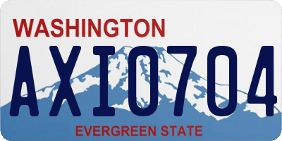 WA license plate AXI0704