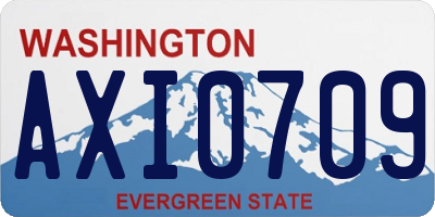 WA license plate AXI0709